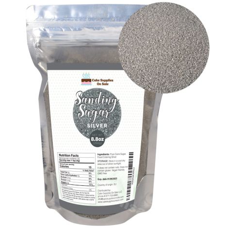 Sanding Sugar Silver 8.8 oz