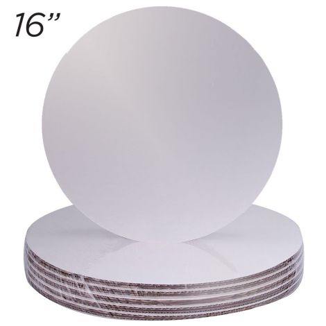 16" Silver Round Coated Cakeboard, 25 ct