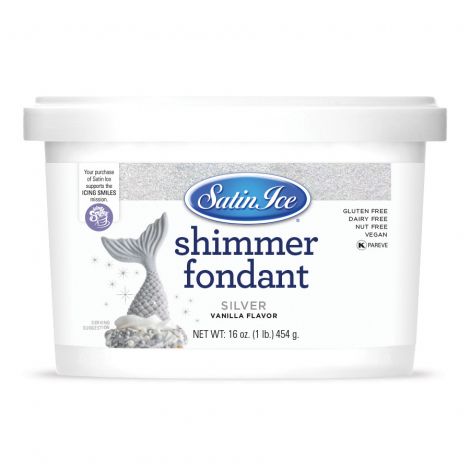 Satin Ice Silver Shimmer Fondant 1#