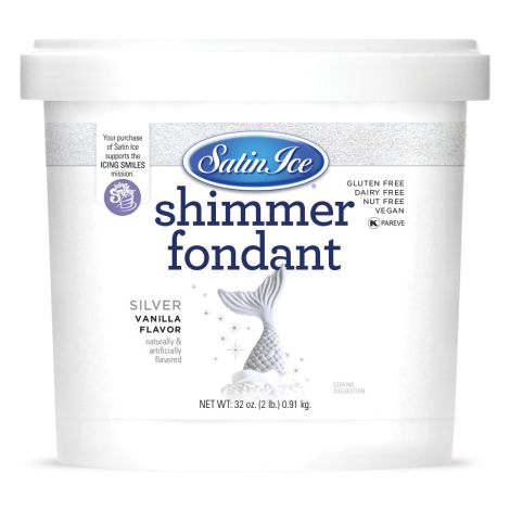 Satin Ice Silver Shimmer Fondant 2#