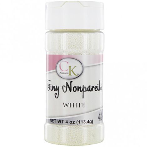 Tiny White Non-Pareils 4 oz.