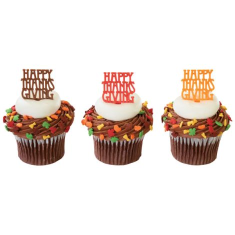 Happy Thanksgiving, Cupcake Pics, 12 ct