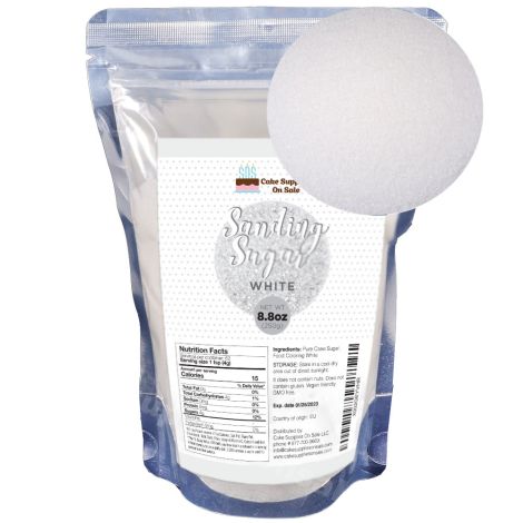 Sanding Sugar White 8.8 oz