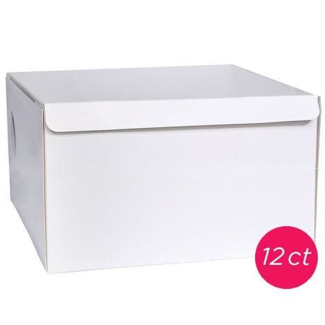 6x6x4 White Cake Box 12 ct 