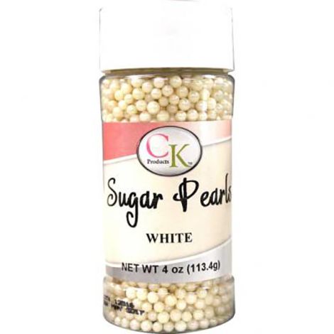 White 3-4mm Sugar Pearls 4 OZ
