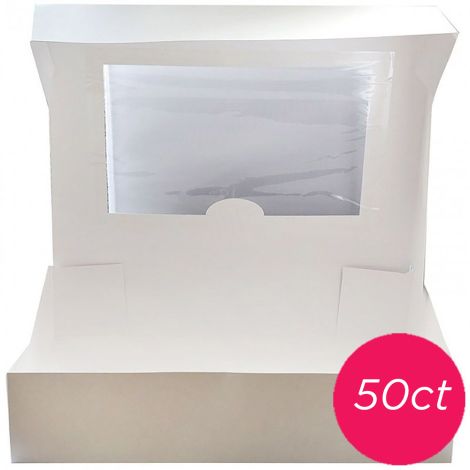 10x10x5 Window White Cake Box 50 ct