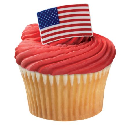 American Flag Cupcake Rings, 12 ct.