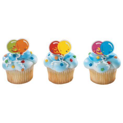 Balloons Cupcake Rings, 12 ct.