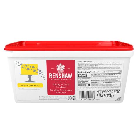 Ready to Roll Fondant Icing Yellow 5 lb