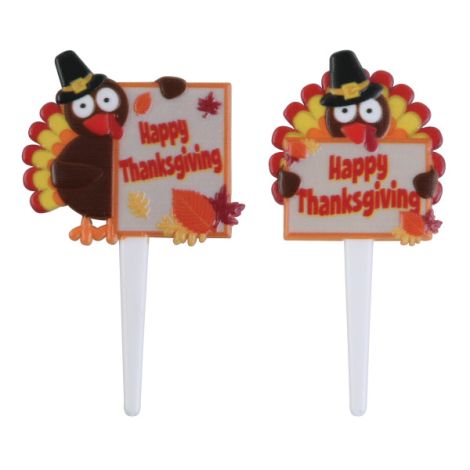 Happy Thanksgiving Turkeys, Cupcake Pics, 12 ct.