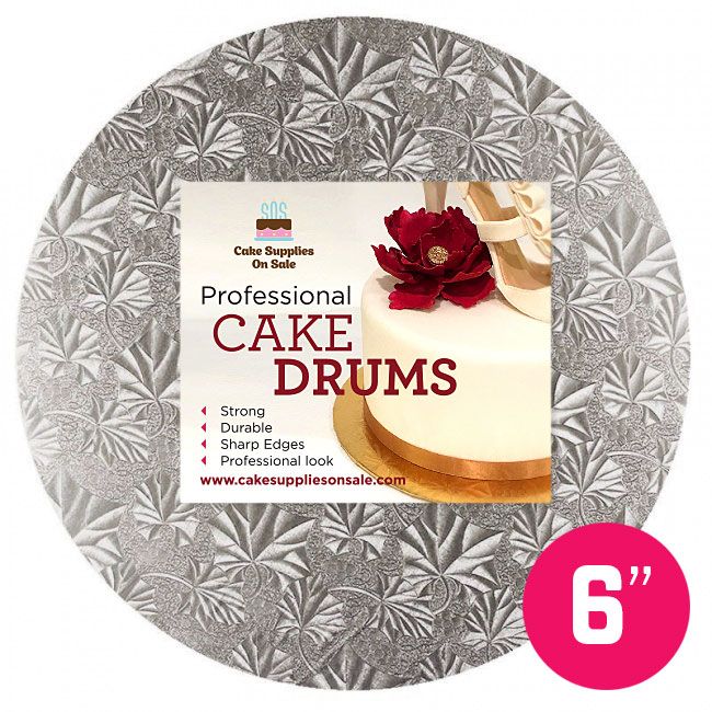 6 Silver Round Drum 1//2