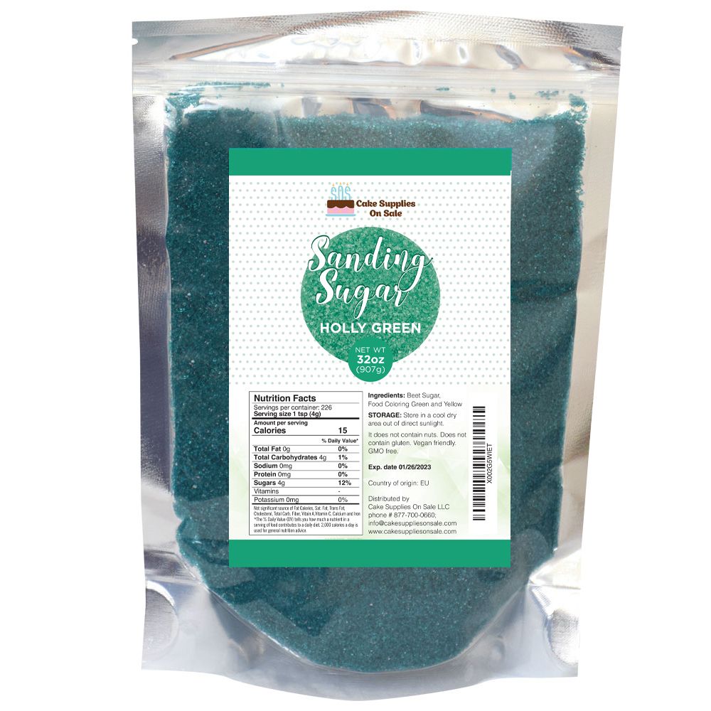 Sanding Sugar Holly Green, 32 oz