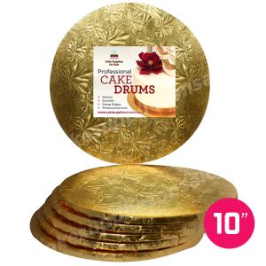 10" Gold Round Drum 1/2", 6 count