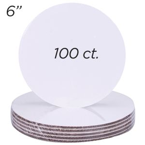 6" Round Coated Cakeboard, 100 ct