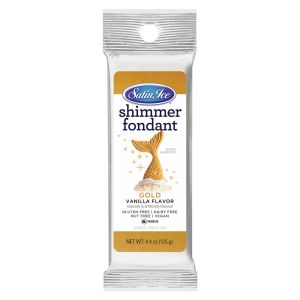 Satin Ice Gold Shimmer Fondant 4.4 oz