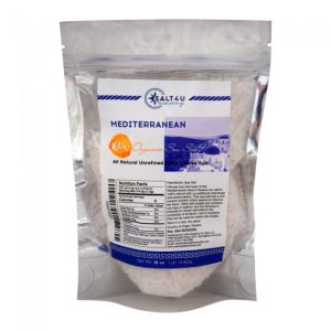 Mediterranean Raw Organic Sea Salt 1 lb. by Salt 4U